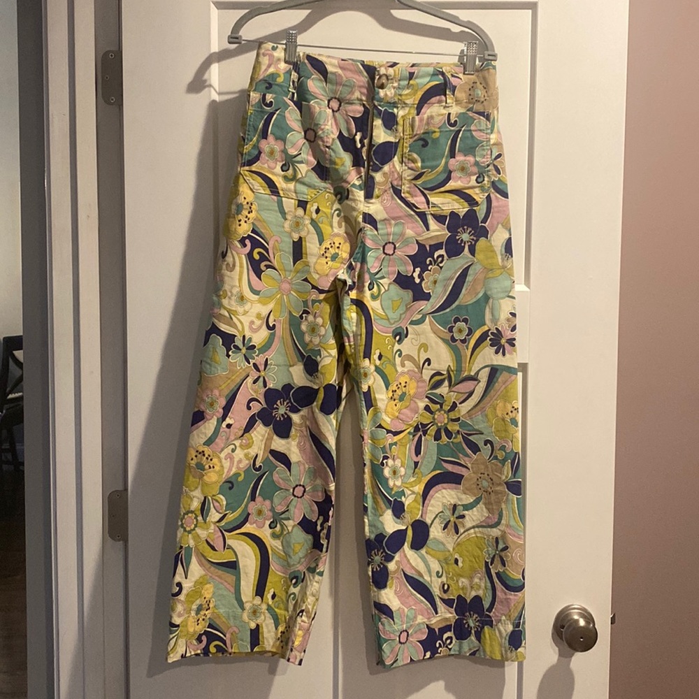 Anthropologie Maeve the Colette wide leg crop